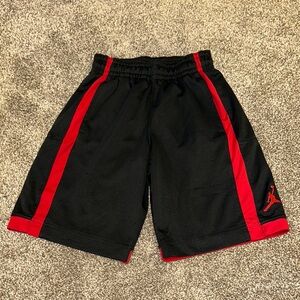 Kids Black and Red Jordan Athletic Shorts